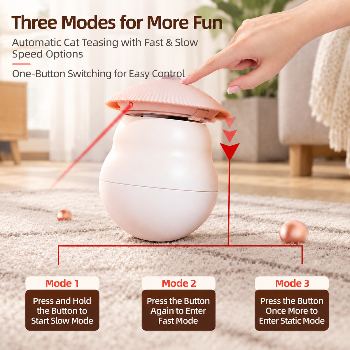 Automatic Motion-Activated Cat Laser Toy