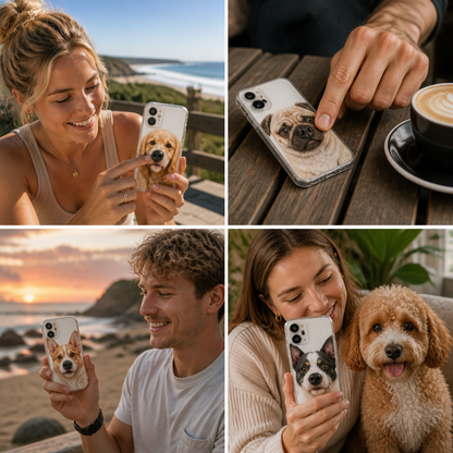 Personalized Pet Photo Phone Case with 3D Squeezable Nose