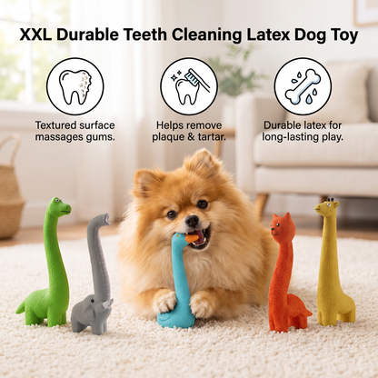 XXL Durable Teeth Cleaning Latex Dog Toy