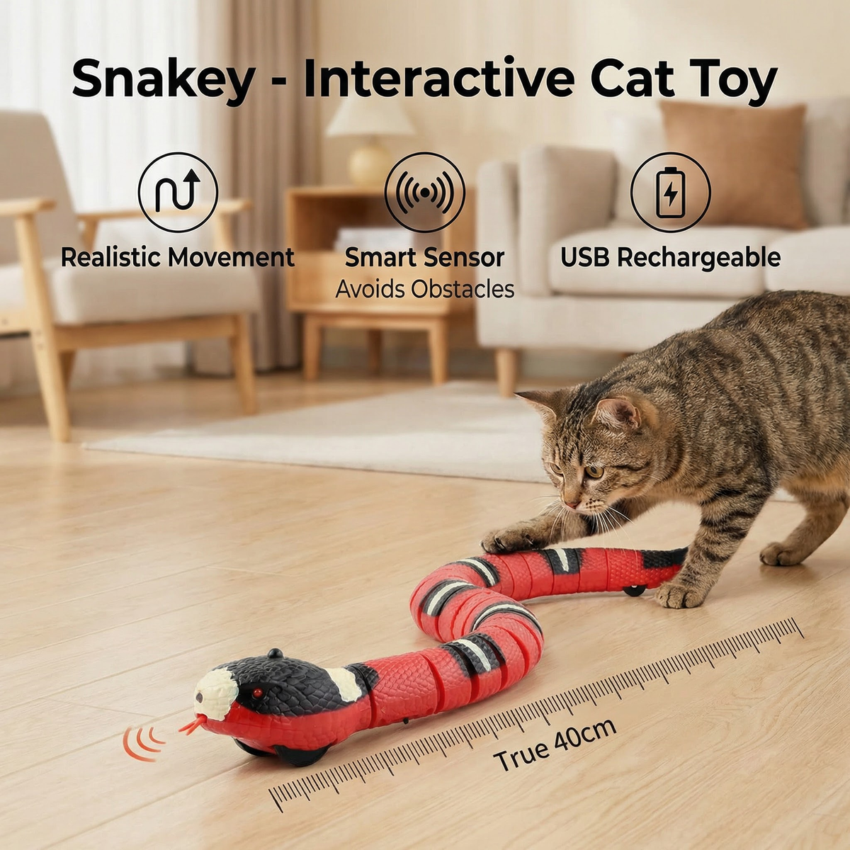 Snakey - Interactive Cat Toy